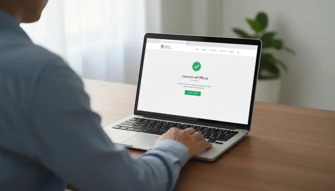 Persona consultando el registro de operadores con licencia en la web oficial de la DGOJ